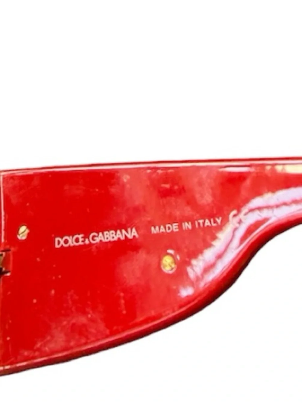 Dolce and Gabbana Y2K red & gold sunglasses vintage - Picture 7 of 7
